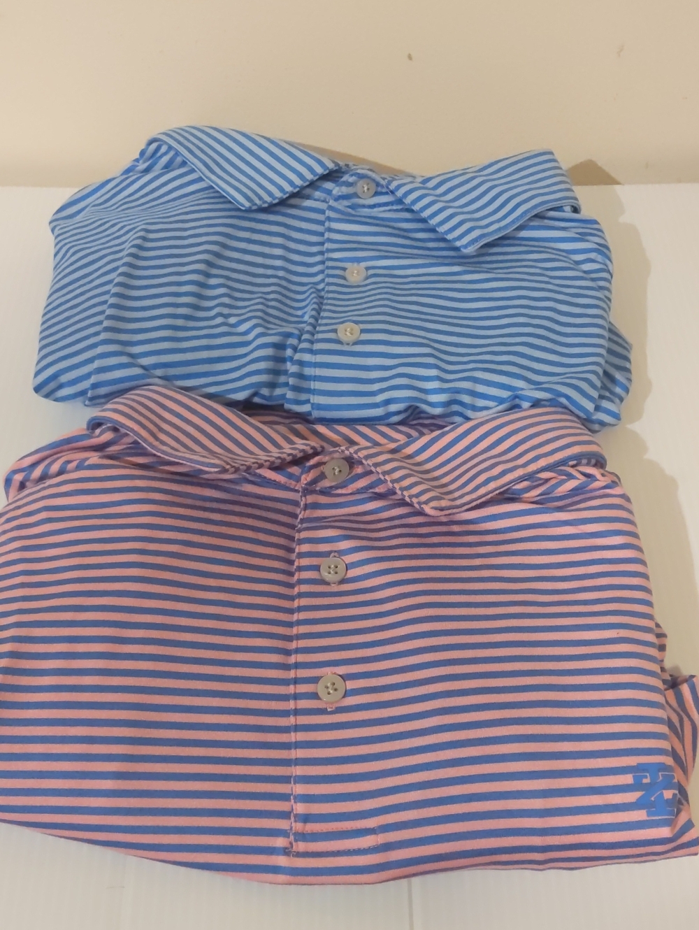 Izod Lot Of 2 Mens XXL Golf Polo Shirts Striped